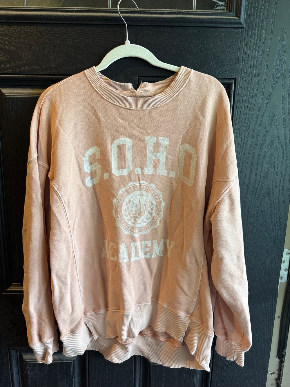 Aerie S.O.H.O. Academy Graphic Sweatshirt - Dusty Pink